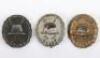 3x WW1 Imperial German Wound Badges
