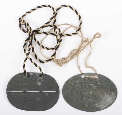 2x Imperial German Identity Discs