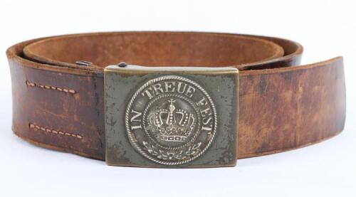 WW1 German Bavarian Combat Belt and Buckle