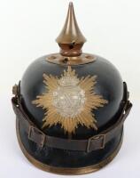 Imperial German Saxon Other Ranks Battle Damaged Pickelhaube