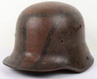 WW1 German M-17 Camouflaged Steel Combat Helmet