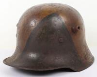 WW1 German M-17 Camouflaged Steel Combat Helmet,