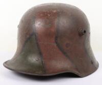 WW1 German M-17 Camouflaged Steel Combat Helmet