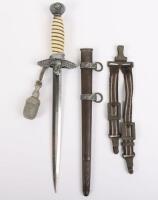 WW2 German 2nd Pattern Luftwaffe Officers Dress Dagger with Hanging Straps and Portepee