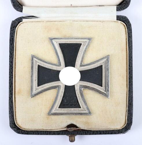 WW2 German 1939 Iron Cross 1st Class by B H Mayer in Original Case of Issue