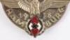 Rare Third Reich Hitler Youth 1938 Reichskampf Hamburg Participation Badge - 3