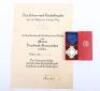 Third Reich 25 Year Faithful Service Decoration with Original Citation