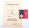Third Reich 25 Year Faithful Service Decoration with Original Citation - 2