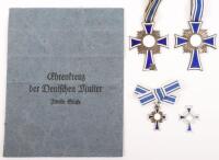 Third Reich Mothers Cross in Silver with Paper Packet of Issue