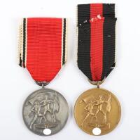 Third Reich Entry into Austrian and Entry into Czechoslovakia Medals