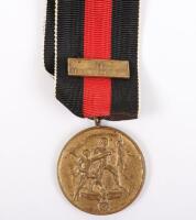 Third Reich 1st October (Entry into Czechoslovakia) Medal with Prague Castle Bar