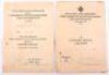 WW2 German Awards Citation Pair for Staff Battery Artillery Regiment Nr 34 - 2