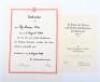 WW2 German Luftwaffe Medical Section Award Citation Pair - 2