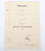 WW2 German Infantry Assault Badge in Silver Award Citation
