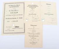 WW2 German Award Citation Group of Four, Infantry Regiment 257