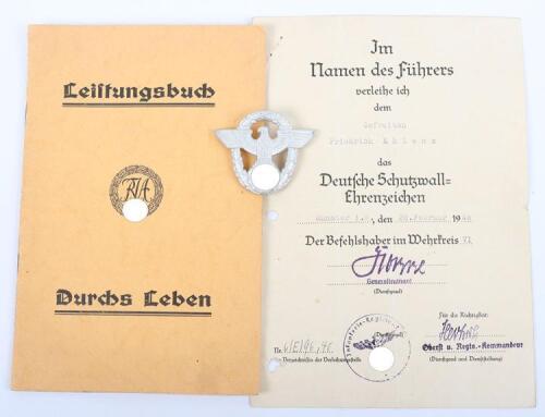 WW2 German West Wall Medal Citation