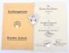 WW2 German West Wall Medal Citation