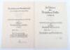 Third Reich 25 Year & 40 Year Faithful Service Decoration Citations - 2