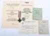 Third Reich 25 Years Faithful Service Decoration Citation Awarded to Albert Ortel