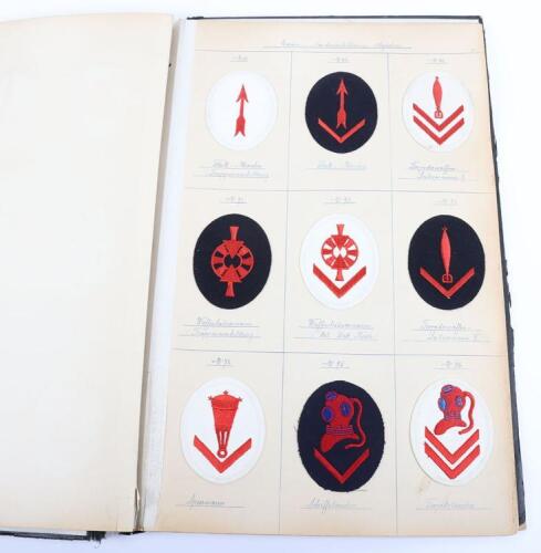 Superb WW2 German Insignia Factory Sample Book with Kriegsmarine Trade & Proficiency Badges