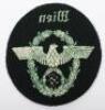 Rare WW2 German Police Panzer Unit Wien (Vienna) Wrapover Tunic Arm Badge - 3