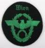 Rare WW2 German Police Panzer Unit Wien (Vienna) Wrapover Tunic Arm Badge - 4