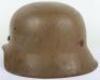 WW2 German Luftwaffe M-42 Tropical Camouflage Steel Combat Helmet - 9