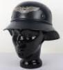 WW2 German Luftschutz (Air Defence) Steel Helmet, - 2