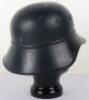 WW2 German Luftschutz (Air Defence) Steel Helmet, - 4