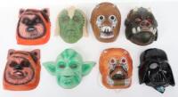 Thirteen Star Wars Vintage Plastic Face Masks,