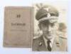 Rare WW2 German Waffen-SS Officers Soldbuch