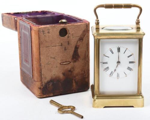 A 19th century French five glass carriage clock