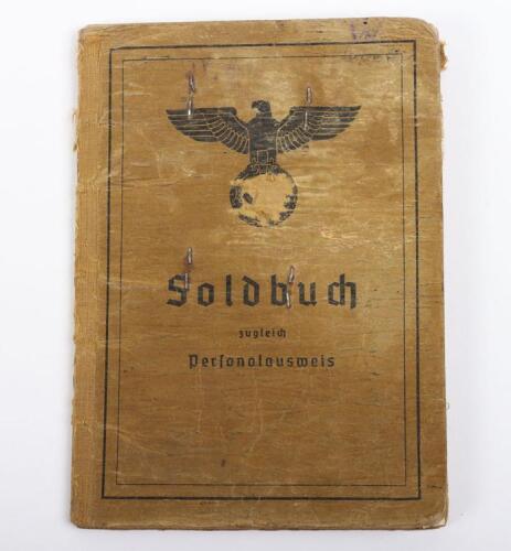 WW2 German Army Soldbuch of Pioneer Arthur Weber Who Had Served in St.Kp Pioneer Ersatz Btl 3, Taken Prisoner of War