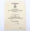 WW2 German Soldbuch and Award Citation of Unteroffizier Gerhard Vesterling Heavy Railway Wire Company 148 - 6