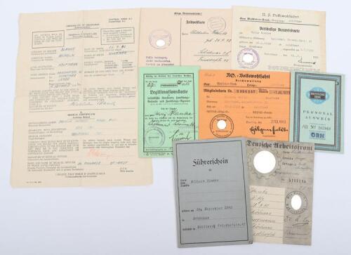 Grouping of Third Reich Documents of Wilhelm Blanke