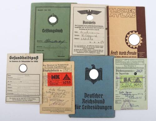 Grouping of Third Reich Civilian & Political Organisation Membership Books and Documents