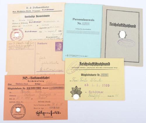 Small Third Reich Document Grouping of Frieda Blanke