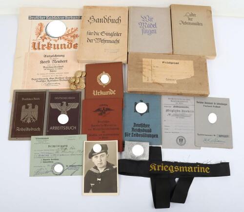 Mixed Third Reich Period Books, Membership Books & Documents etc