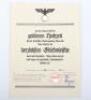 Unusual Third Reich Certificate of Congratulations for a Golden Wedding Anniversary