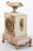 A 19th century French bronze and white marble mantle clock, by Richond, 11B Montmartre - 12