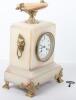 A 19th century French bronze and white marble mantle clock, by Richond, 11B Montmartre - 13