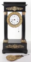 A late 19th/early 20th century German four pillar mantle clock by F.M.S (Friedrich Mauthe Schwenningen)