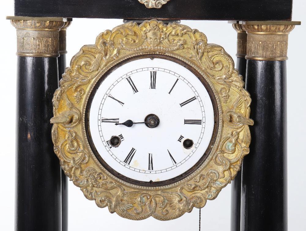 A Late 19th early 20th Century German Four Pillar Mantle Clock By F M S a-late-19th-early-20th-century-german-four-pillar-mantle-clock-by-f-m-s
