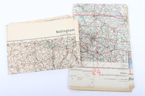 2x Luftwaffe Bombing Maps of the United Kingdom