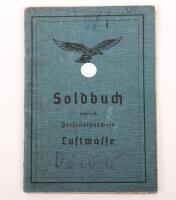 WW2 German Luftwaffe Soldbuch Kampfgeschwader 40, Prisoner of War Casualty