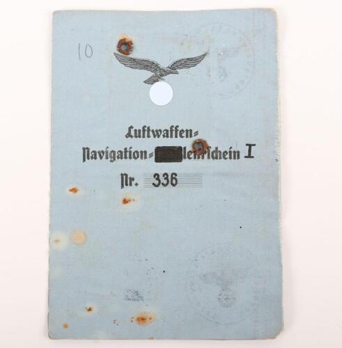 WW2 German Luftwaffe Navigators Flying License