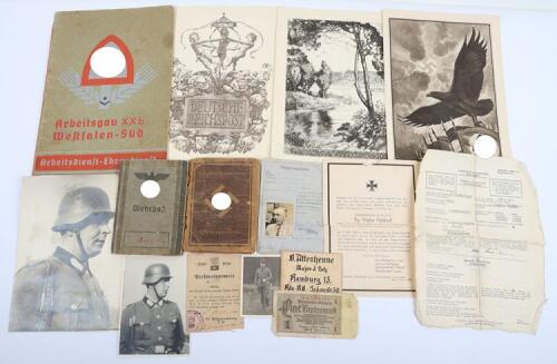 WW2 German Reichsarbeitsdienst (R.A.D) Labour Service Wehrpass and Dienstausweis Grouping of Karl Altenhenne