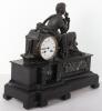 A late 19th century French slate and marble mantle clock - 6