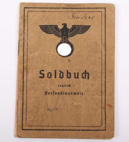 WW2 German Army Soldbuch Fortress Construction Battalion 15