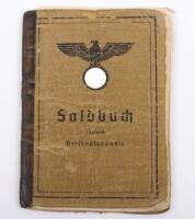 WW2 German Army Soldbuch Issued to a German Army Signals NCO